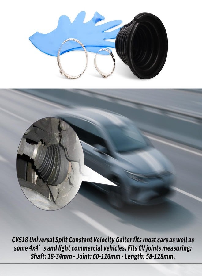 XTPTFABS CVS18 Universal Split Constant Velocity Gaiter, Universal CV Boot Kit Split Joint Gaiter Stretchable Replacement Car Auto Parts - Image 2